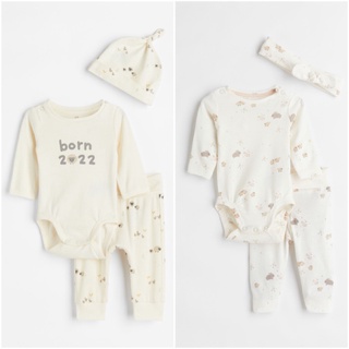 Set quần áo sơ sinh newborn cho bé born 2022 hm auth