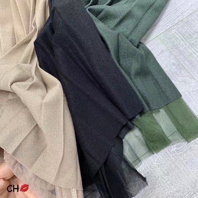 ⚡️FLASH SALE⚡️-CHÂN VÁY XẾP LI PHỐI VOAN MẶC 2 MẶT | BigBuy360 - bigbuy360.vn