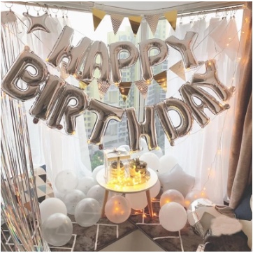 Bộ Bóng 13 chữ cái HAPPY BIRTHDAY trang trí tiệc sinh nhật đơn giản, dễ thương