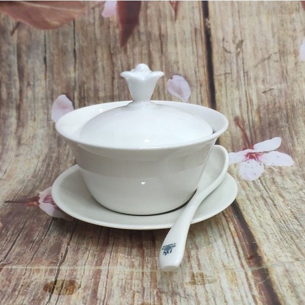 bộ chén uống trà Tulip sứ Minh Long - chén có nắp sứ minh long