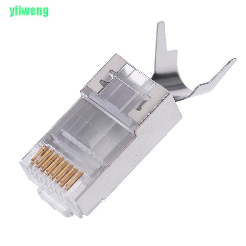 Set 10 Đầu Nối Dây Cáp Cat7 Rj45 Cat 7 Crystal Plug Shielded Ftp Rj45