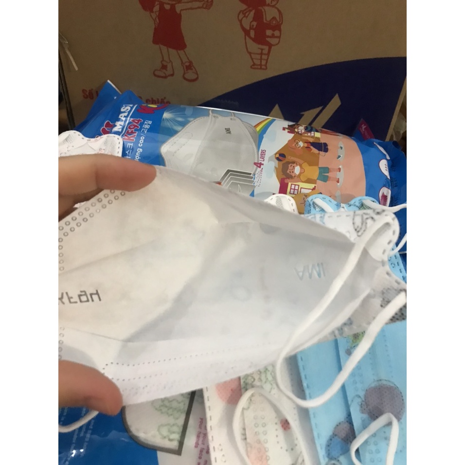 Combo 50c/100c Khẩu trang trẻ em KF94 kháng khuẩn công nghệ Hàn Quốc ( 1 túi 10c) (sz3-12t)