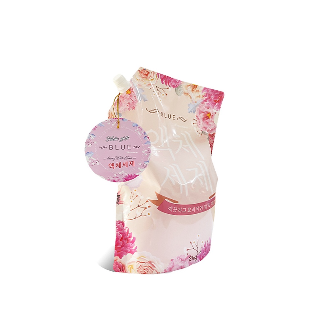 Nước Giặt Blue 2000ml Hương Nước Hoa Sản Xuất Theo Công Nghệ Hàn Quốc An Toàn Cho Gia Đình Bạn