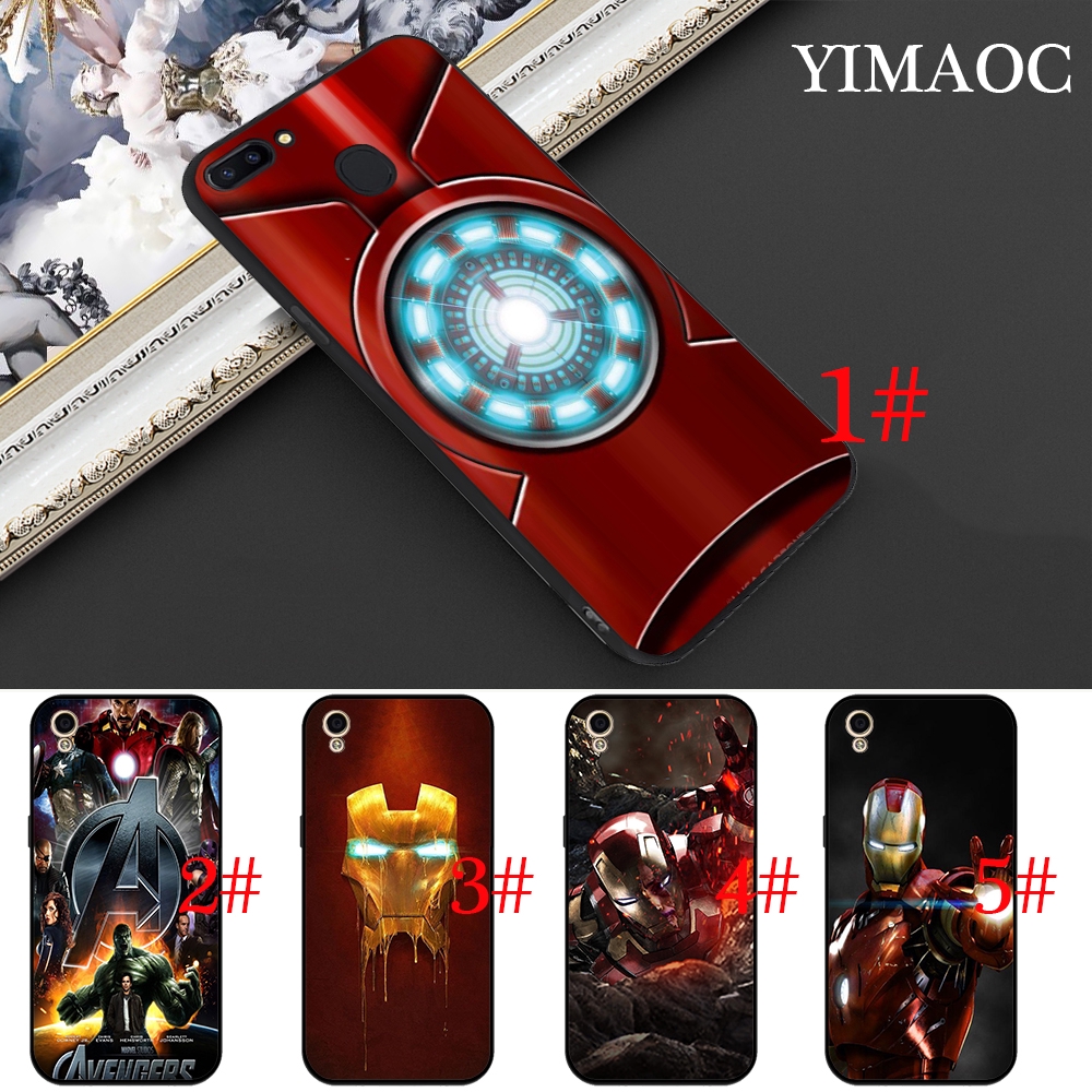 Ốp điện thoại mềm họa tiết Iron Man dành cho OPPO A1K A5 A9 2020 Realme 2 A5 3 5 Pro X Lite