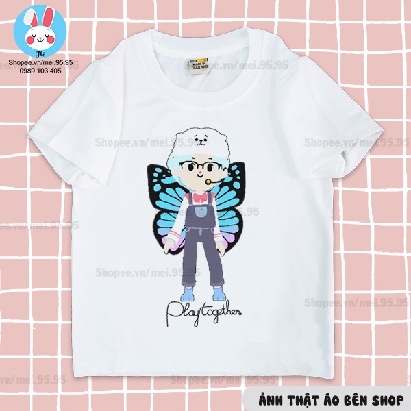 Áo thun play together in hình ốc sên cute, kỳ lân,cừu alpaca, thỏ mềm mại,hình in sắc nét cute