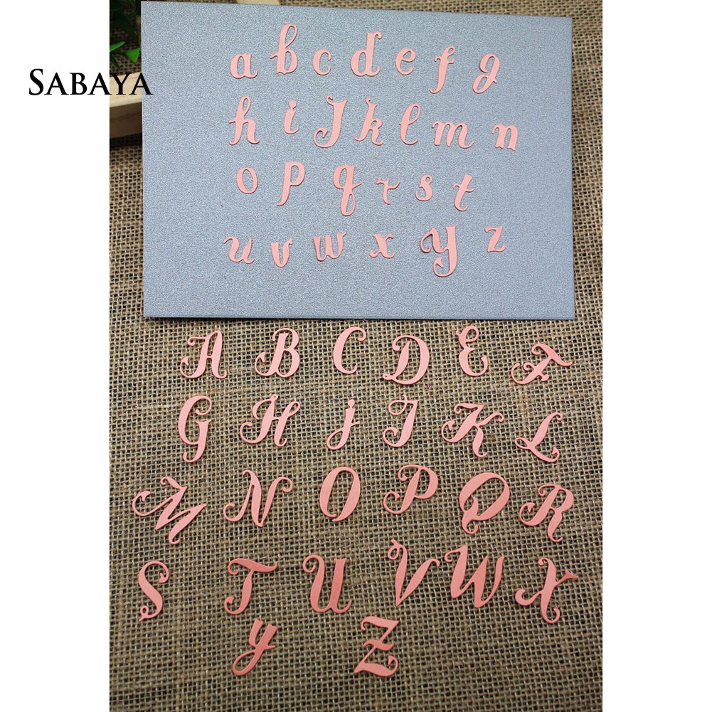 Khuôn Cắt Giấy Bằng Kim Loại Hình Chữ Cái Trang Trí Scrapbook DIY