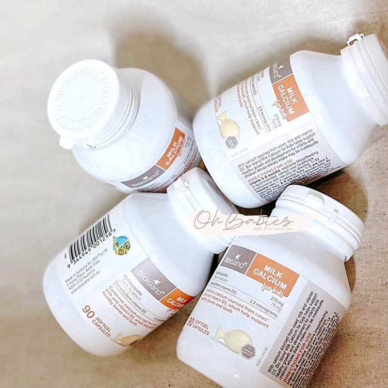 Canxi sữa Bio Island Calcium Úc 90 viên mẫu mới nhất - Hàng chính hãng đủ bill [OH BABIES]