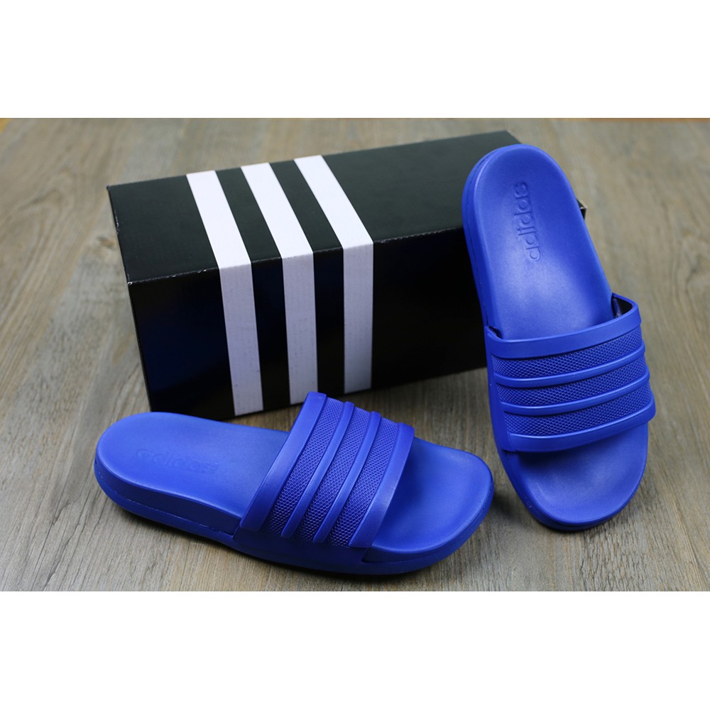 Dép quai ngang thể thao Adidas Plus siêu êm màu xanh dương hàng vnxk