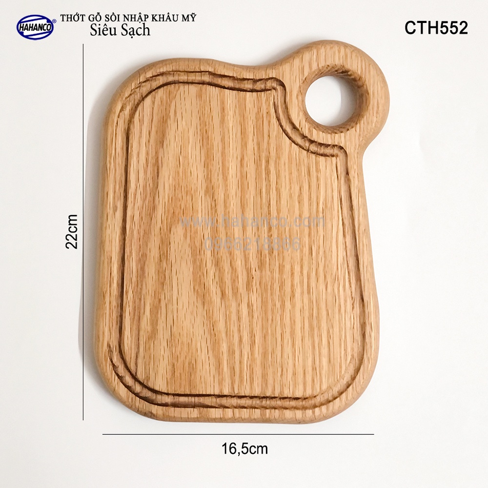 Thớt xinh gỗ Sồi Mỹ (OAK) khay bánh mì/trái cây/ bít tết/ pizza/ phụ kiện ảnh - CTH552