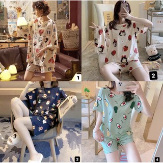 Đồ bộ nữ cộc tay bộ mặc nhà dễ thương thun sữa mềm mại,đồ bộ ngủ cute