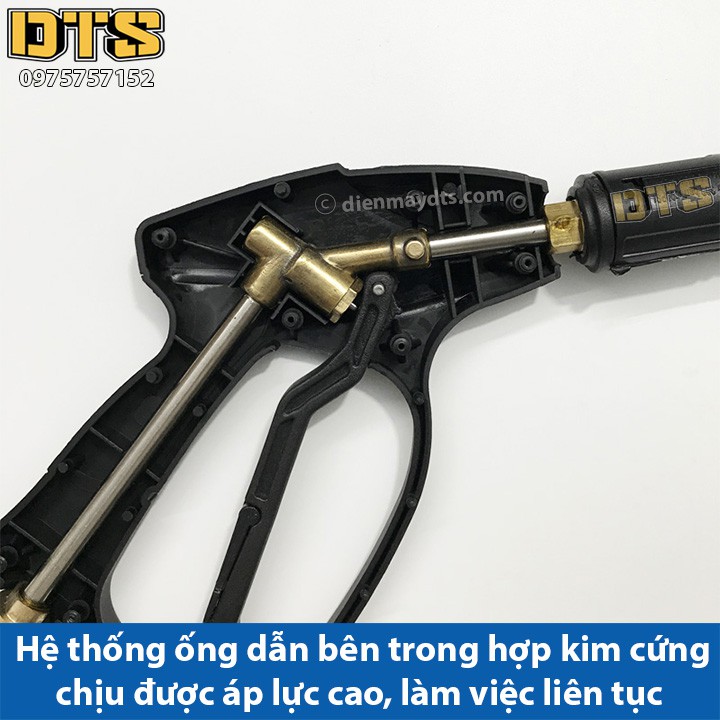 Bộ súng xịt DTS2 Ren ngoài 14mm - Đầu ren tròn và bình tạo bọt tuyết cho máy rửa xe áp lực cao, máy xịt rửa cao áp