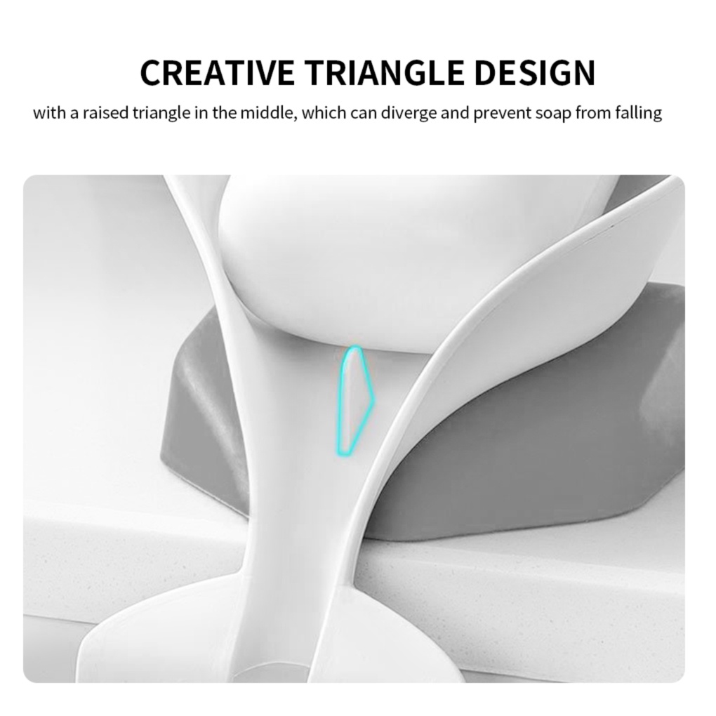 [CHOO] Sponge Dish Holder Plastic Draining Tray Suction Cup Rack for Bathroom Toilet Kitchen