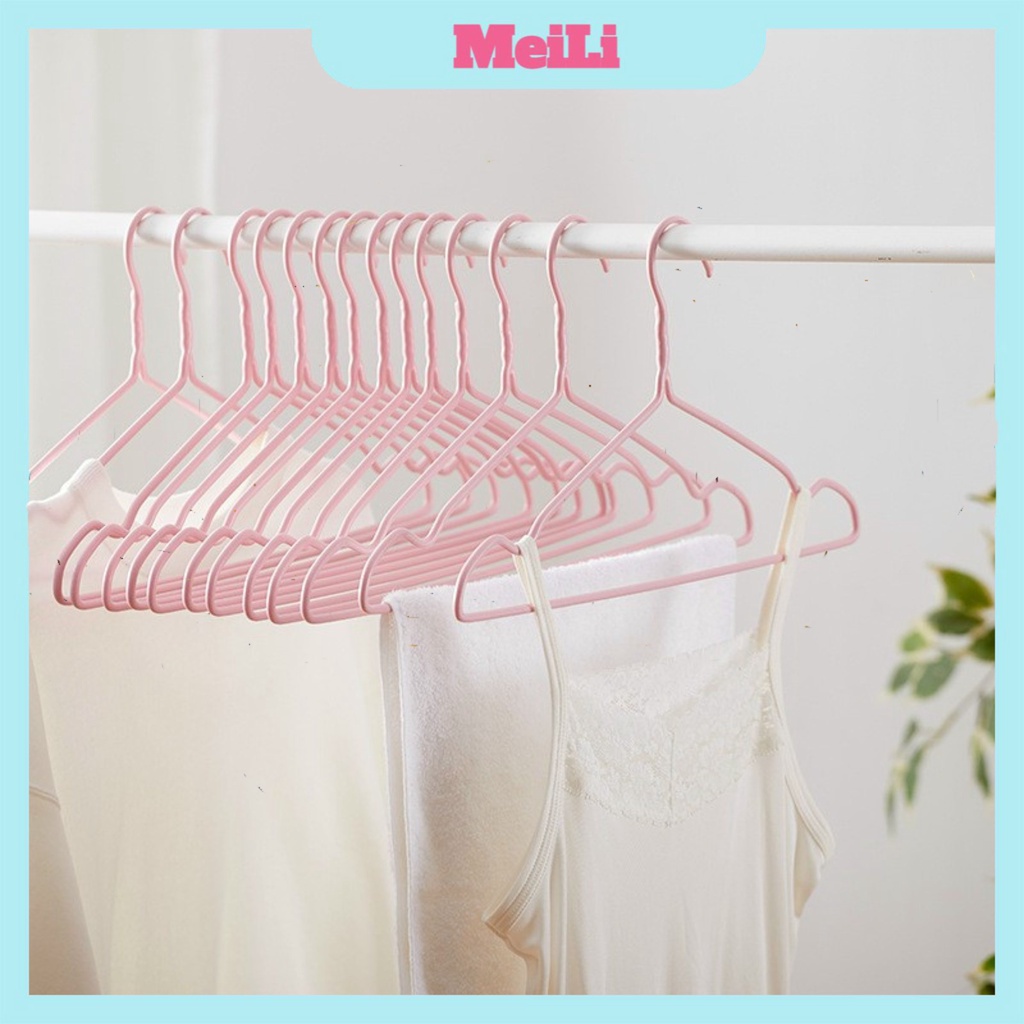 Sét 10 móc nhôm bọc nhựa- Móc treo quần áo người lớn, phơi đồ người lớn cao cấp (tuyển sỉ).