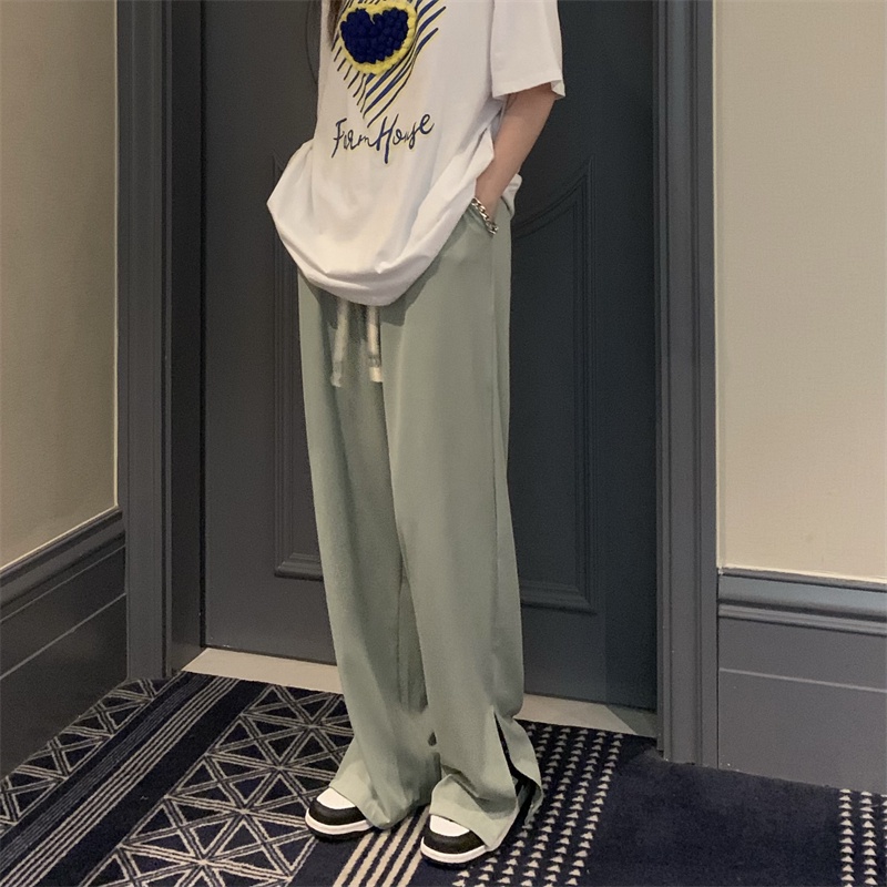 Quần thẳng ZHELIHANGFEI lưng cao ống rộng thời trang dành cho nữ