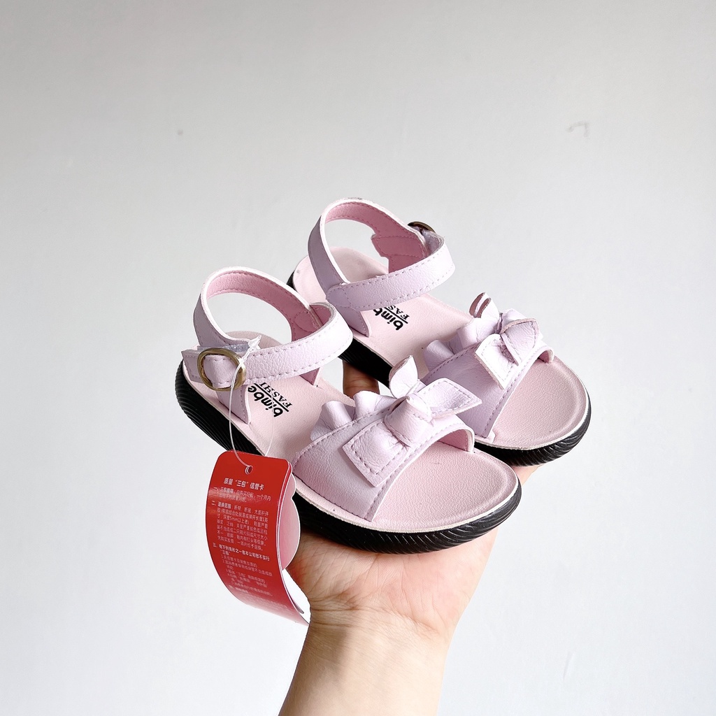 sandal bé gái - giày cho bé siêu xinh da mềm PU chính hãng bimbear  thanh lịch siêu nhẹ full box  720 750 ( ảnh thật)