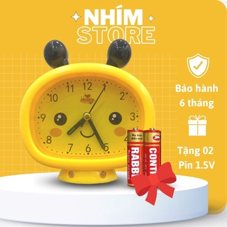Đồng hồ báo thức để bàn hình Pikachu màu vàng đáng yêu - Đồng hồ Báo thức Nhím Store chuông kêu to giá rẻ