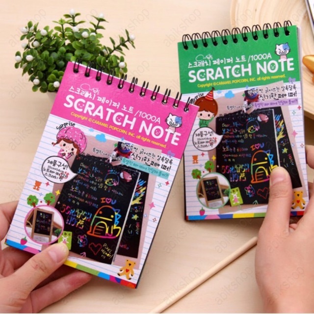 Sổ tay ma thuật Scratch note cực kỳ cute và độc lạ