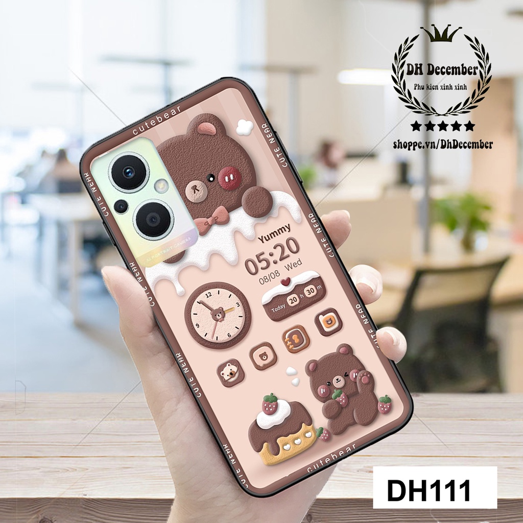 Ốp lưng Oppo RENO 6 5G/6Z 5G / RENO 7 5G/ RENO 7Z 5G / RENO 4-4 PRO/RENO 5 RENO 3-3 PRO in hình GẤU HỒNG-GẤU BE3R