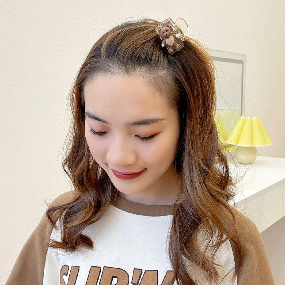 Kẹp Tóc Hình Cá Mập / Gấu Màu Ngà Thời Trang Cho Nữ