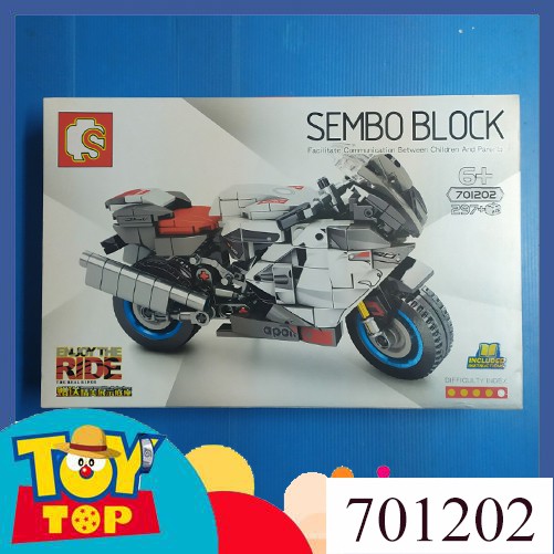 [Một hộp] Non - lego xe đua mô tô phân khối lớn - lắp ghép Motorcycle Xe máy Moto Yamaha 701203 ; Moto Apolice 701202