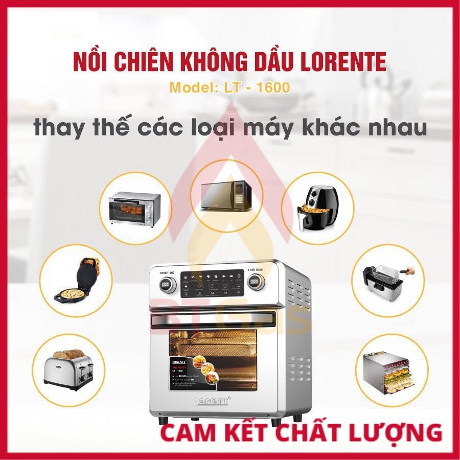 Nồi chiên không dầu Lorente, nồi chiên không dầu điện tử dung tích lớn 16L Lorente LT-1600