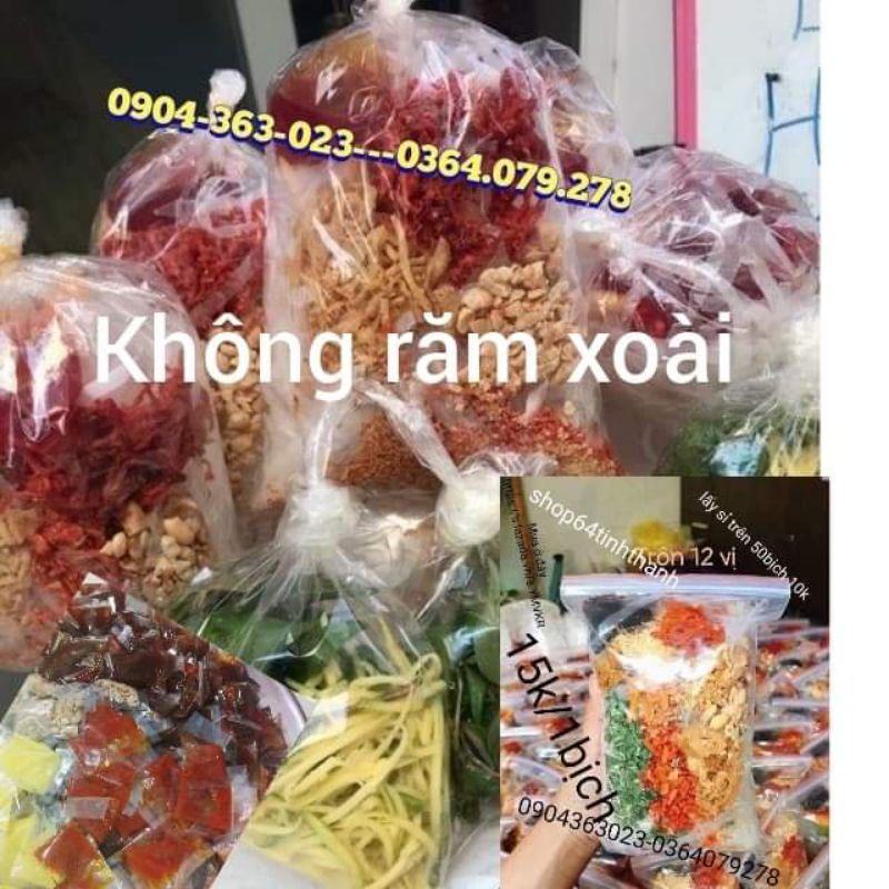 120g bịch bánh tráng trộn sa tế thập cẩm shopnamdung (không rau trứng xoài)