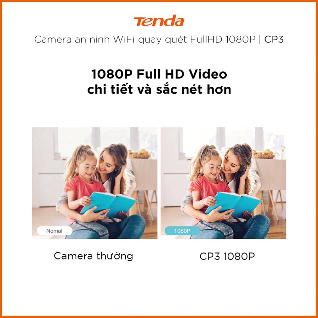 Camera IP Wifi Tenda CP3 Full HD 1080P 360° - Hãng phân phối chính thức
