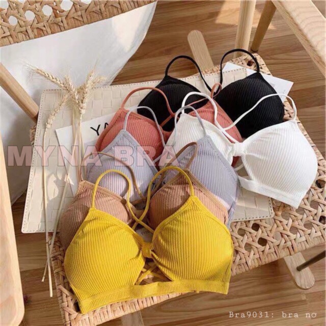 (Hàng hot) Áo bra gân tăm hình nơ nhiều màu cực xinh 10294