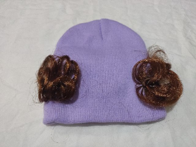 Nón len tóc giả cho bé gái