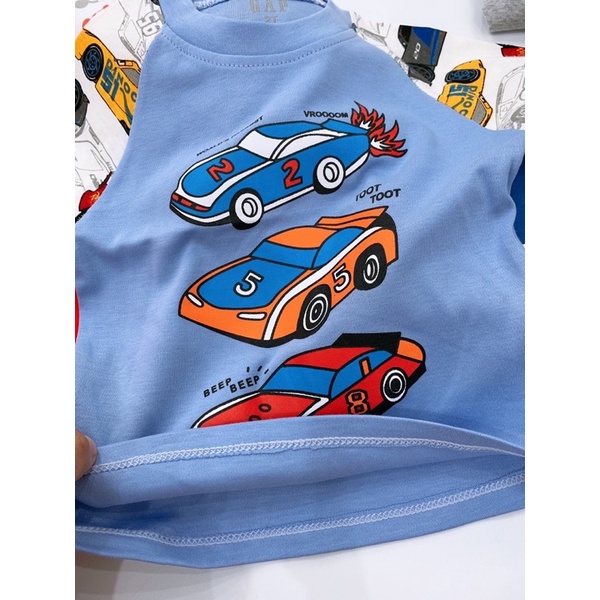 Bộ quần áo ngắn tay bé trai cotton size 2-8T/ Quần áo mùa hè bé trai