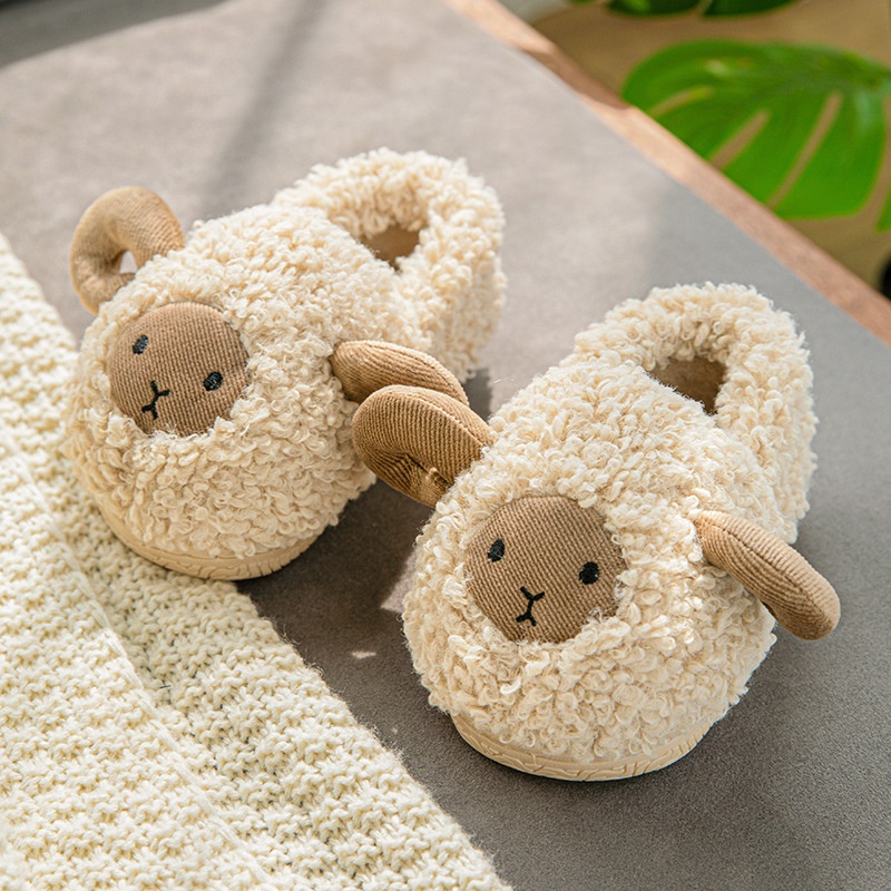 Dép ấm đi trong nhà Dép bông đi trong nhà hình cừu dễ thương cho bé dép bông dép đi trong nhà dép bông đi trong nhà