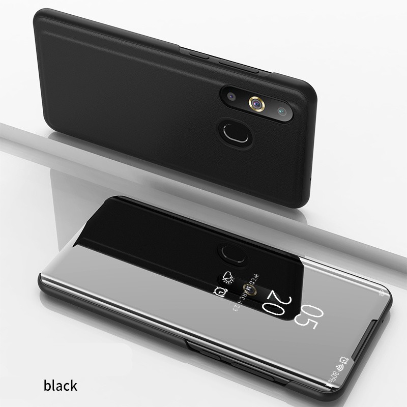 Ốp điện thoại có nắp gập tráng gương sang trọng cho Samsung A8s A20 A20e A30 A9 2019