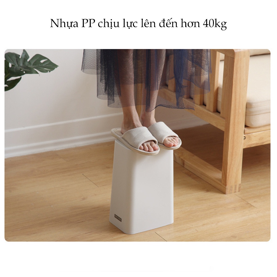 Thùng rác nhựa nắp lật 12L - Thùng đựng rác nắp lật - GOMY R10