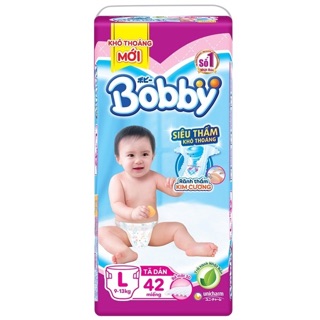 Bỉm- Tã dán Bobby (M-48/ L-42/ XL-38)