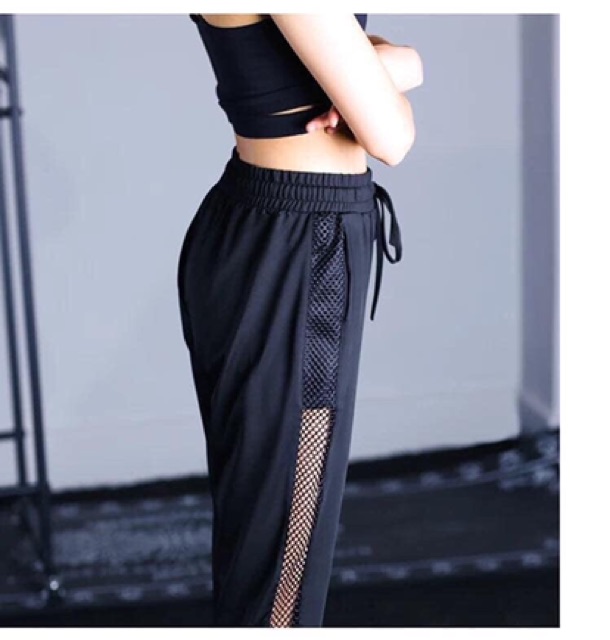 Quần jogger phối lưới cao cấp tập gym, aerobic, yoga , zumba