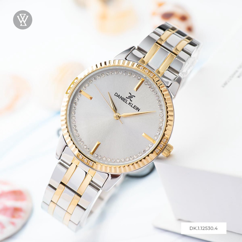 Đồng Hồ Quartz Nữ Daniel Klein Premium Ladies WATCHSTORE DK.1.12530.4 Mặt Kính Khoáng 35mm, Dây Kim Loại, Vỏ Thép