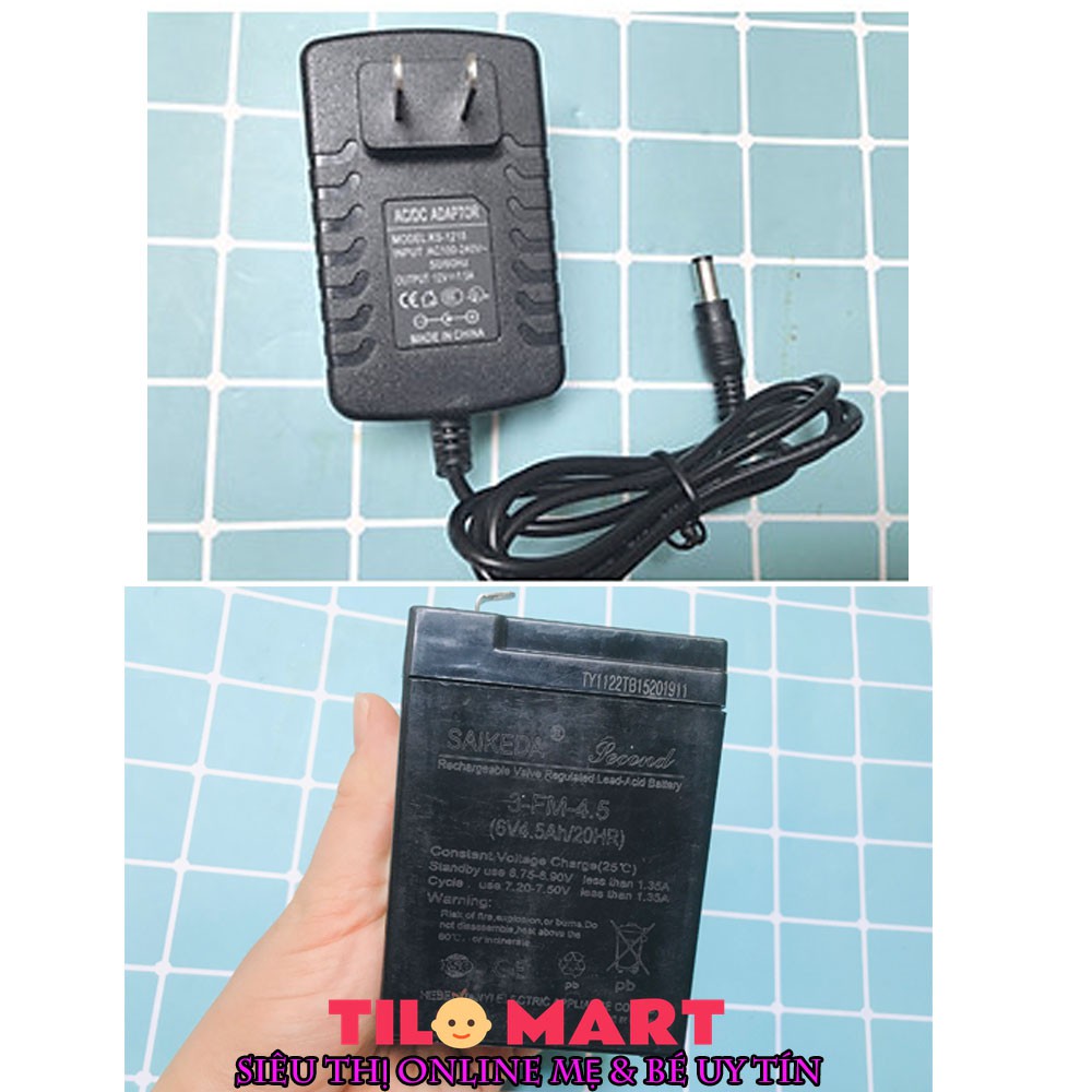 Cục sạc/ Bình điện acquy 6V/12V xe điện trẻ em TILOKIDS