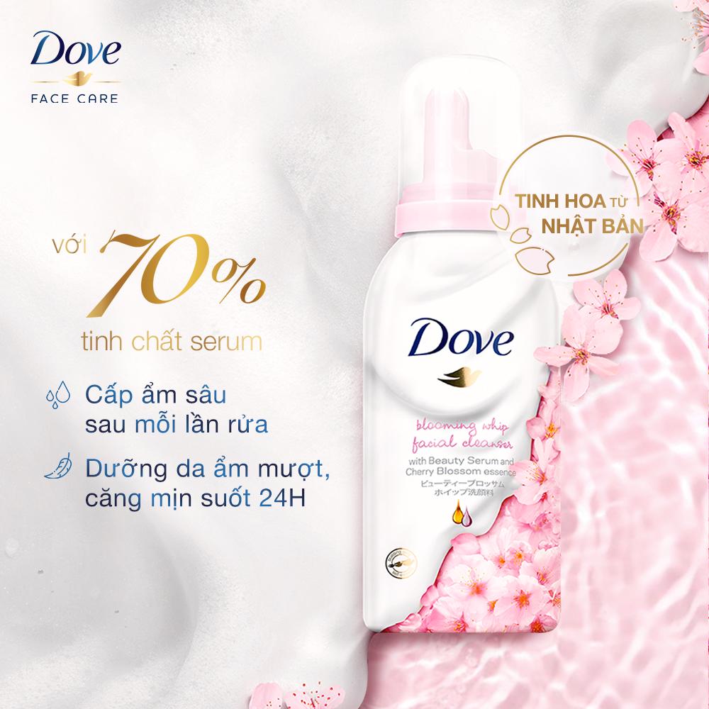 [Mã FMCGMALL -8% đơn 250K] Whip rửa mặt DOVE với tinh chất serum & chiết xuất hoa anh đào 150g | BigBuy360 - bigbuy360.vn