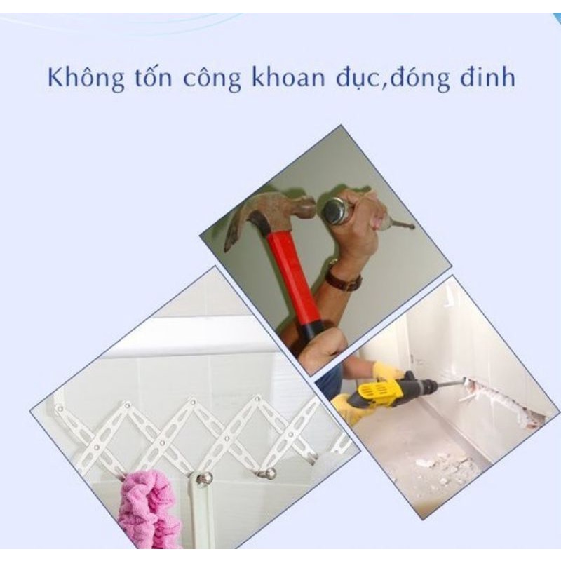 Móc treo mũ, quần áo, đồ dùng sau cửa hình ziczac bằng inox