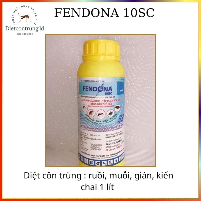 FENDONA 10SC (chai 1000ml) - diệt ruồi, muỗi, kiến ba khoang ( sử dụng trong y tế, khuyến khích sử dụng trên toàn quốc)