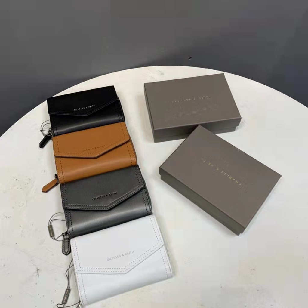 Túi Nữ 10770427 10770477 Ví Ngắn Nhiều Ngăn Màu Trơn Có Khóa Kéo Thời Trang Cho Nữ