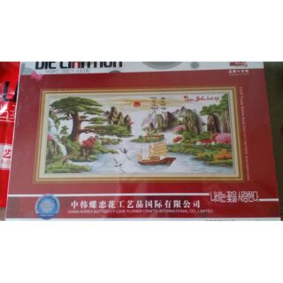 Freeship 99k TQ_Tranh thêu phong cảnh 1m5