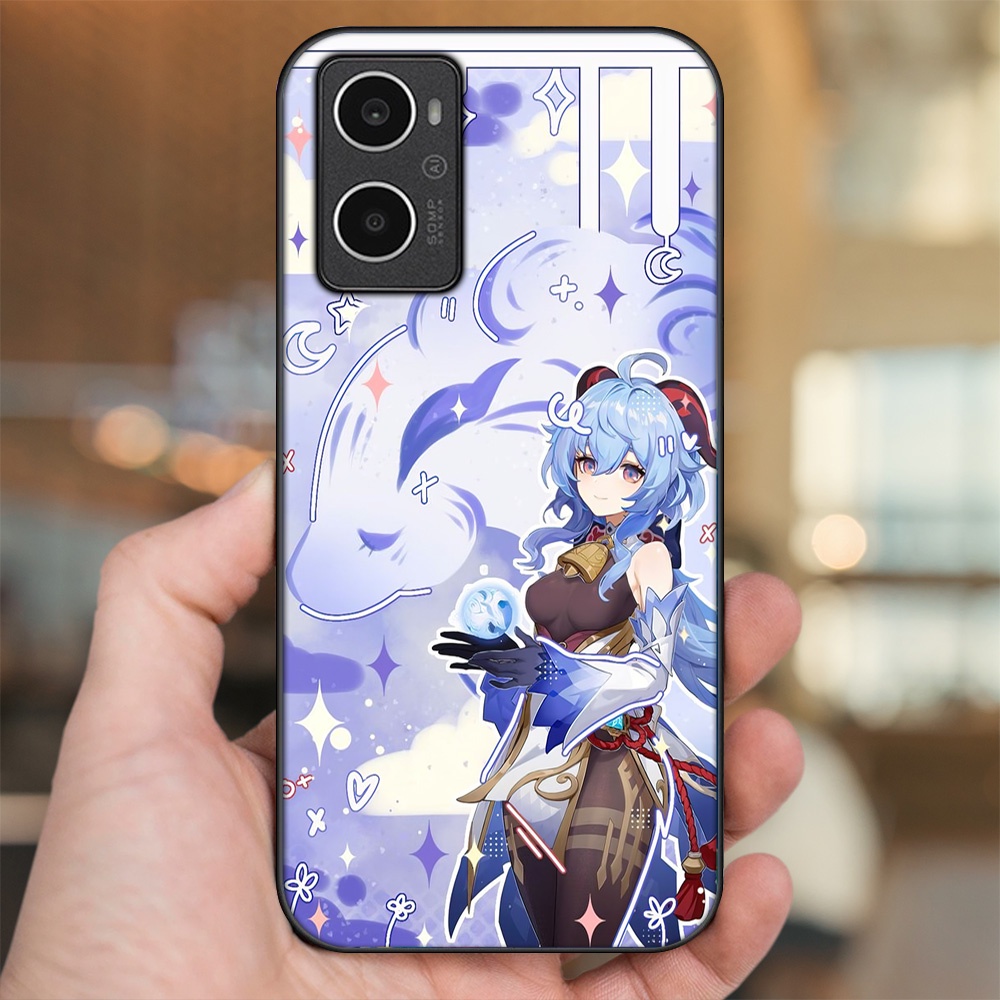 Ốp lưng Oppo A96 4G viền đen in hình Ganyu Genshin Impact