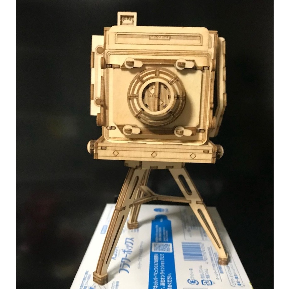 Mô Hình Gỗ 3D Lắp Ráp ROBOTIME Máy Chụp Ảnh Cổ Điển Vintage Camera TG403 [chưa ráp]