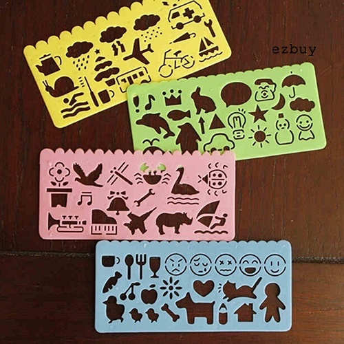 Set 4 thước tô vẽ đa năng dành cho trẻ em