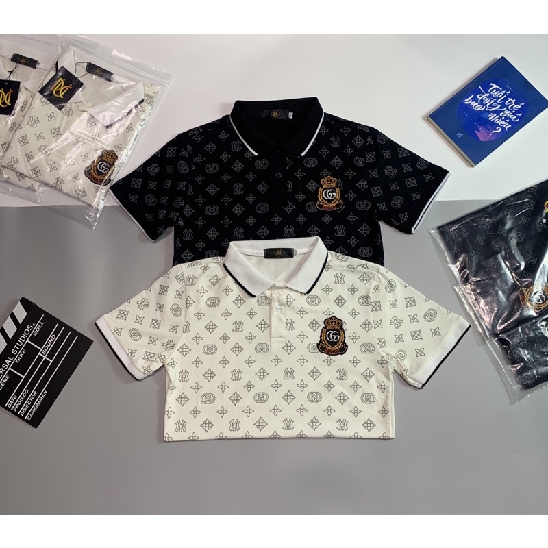 Áo thun cổ trụ thêu logo nổi(chất thun cotton 100%) | BigBuy360 - bigbuy360.vn