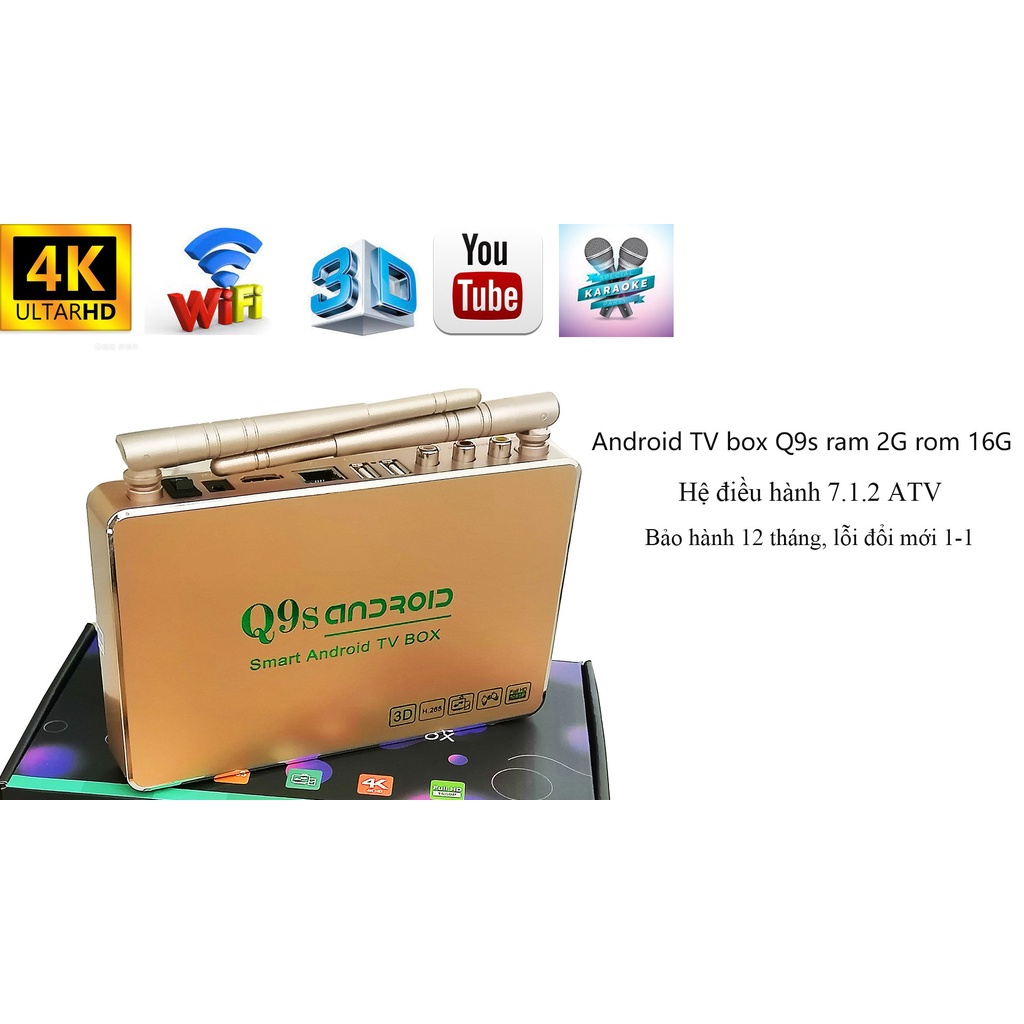 Đầu box Q9s 2 chip cho khách hàng tha hồ lựa chọn, đảm bảo chế độ bảo hành xịn xò
