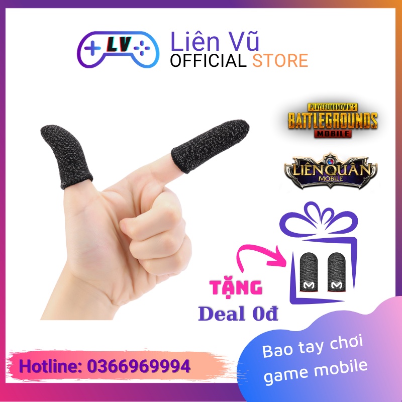 Găng tay chơi game mobile pubg ff, chống mồ hôi tay tăng độ nhạy cảm ứng