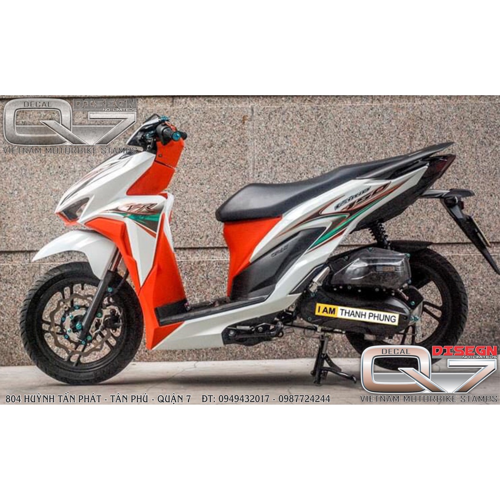 Tem rời vario -  xanh trắng - decalq7