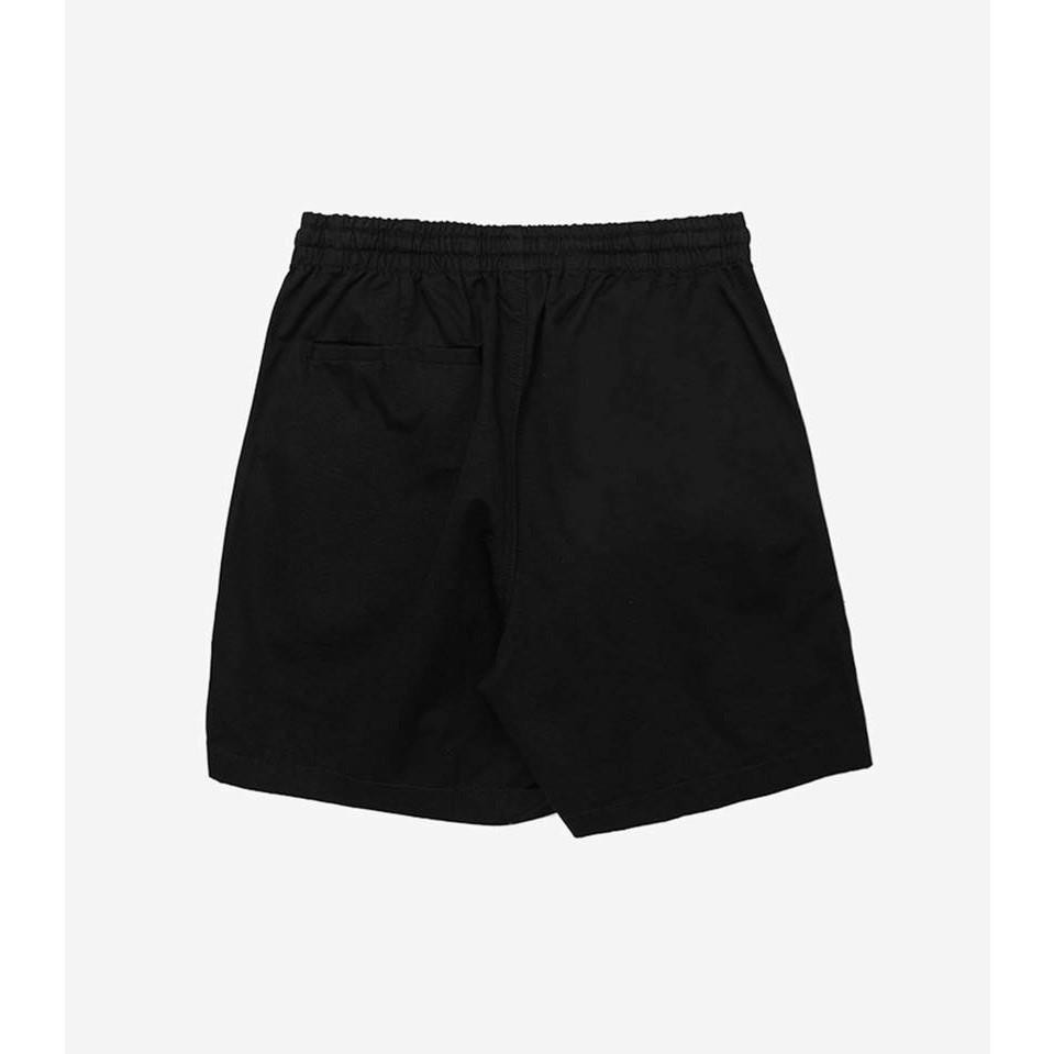 Quần short thun nỉ đen trơn form nam nữ Unisex - GIN STORE